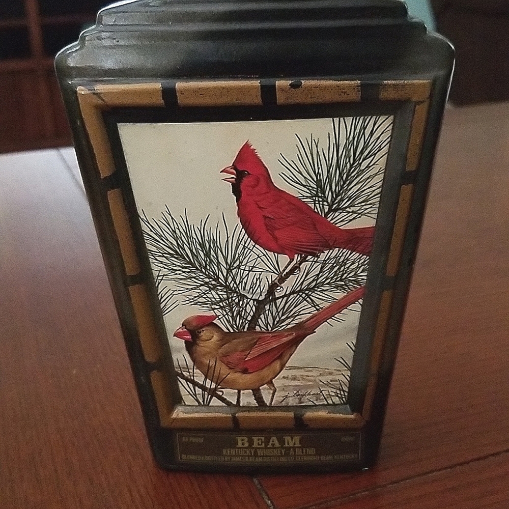 Vintage Jim Beam Cardinals decanter .